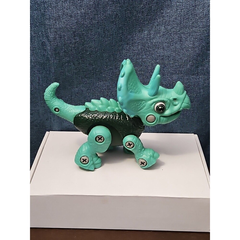 Take Apart Dinosaur Triceratops Figure Only | Green DIY Building Toy - Picture 16 of 16